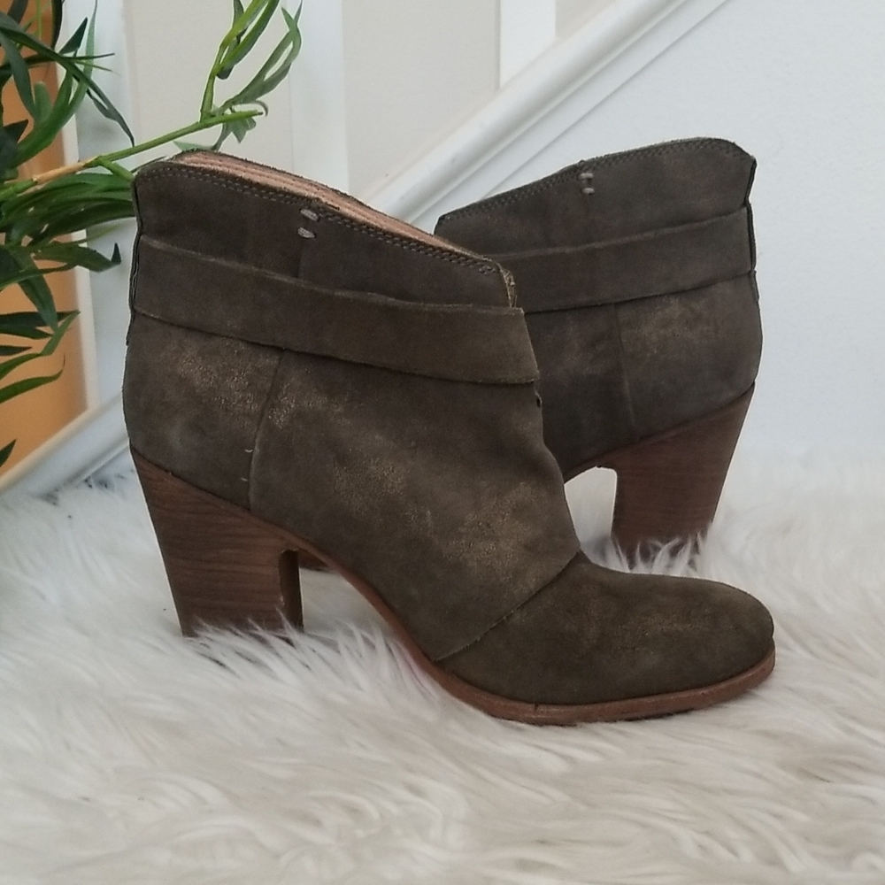 Belle Sigerson Morrison Ankle Boots Light brown Buckle Boho Size 9.5 - Picture 6 of 11
